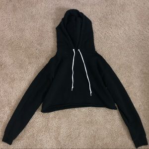 Cropped black hoodie
